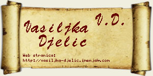 Vasiljka Đelić vizit kartica